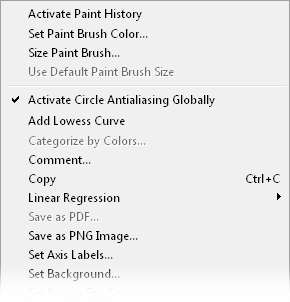 Right-click menu (paint mode)